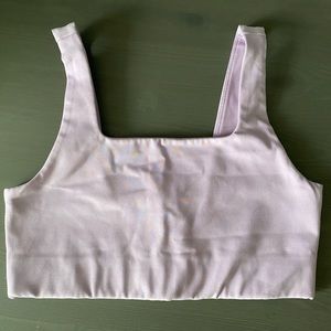 Lavender girlfriend collective sports bra